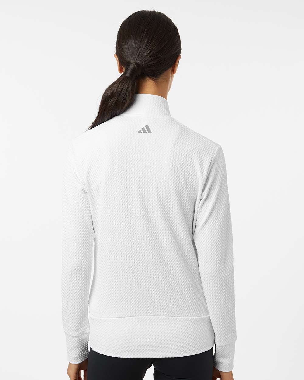 Women's Ultimate365 Textured Full-Zip Jacket - OnModelBack - B11753002 - White