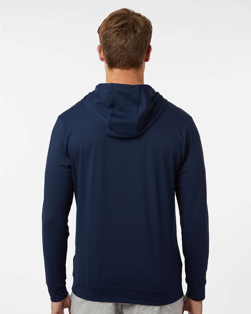 Men's Ultimate365 Elevated Hoodie - OnModelBack - B12253653 - Collegiate Navy