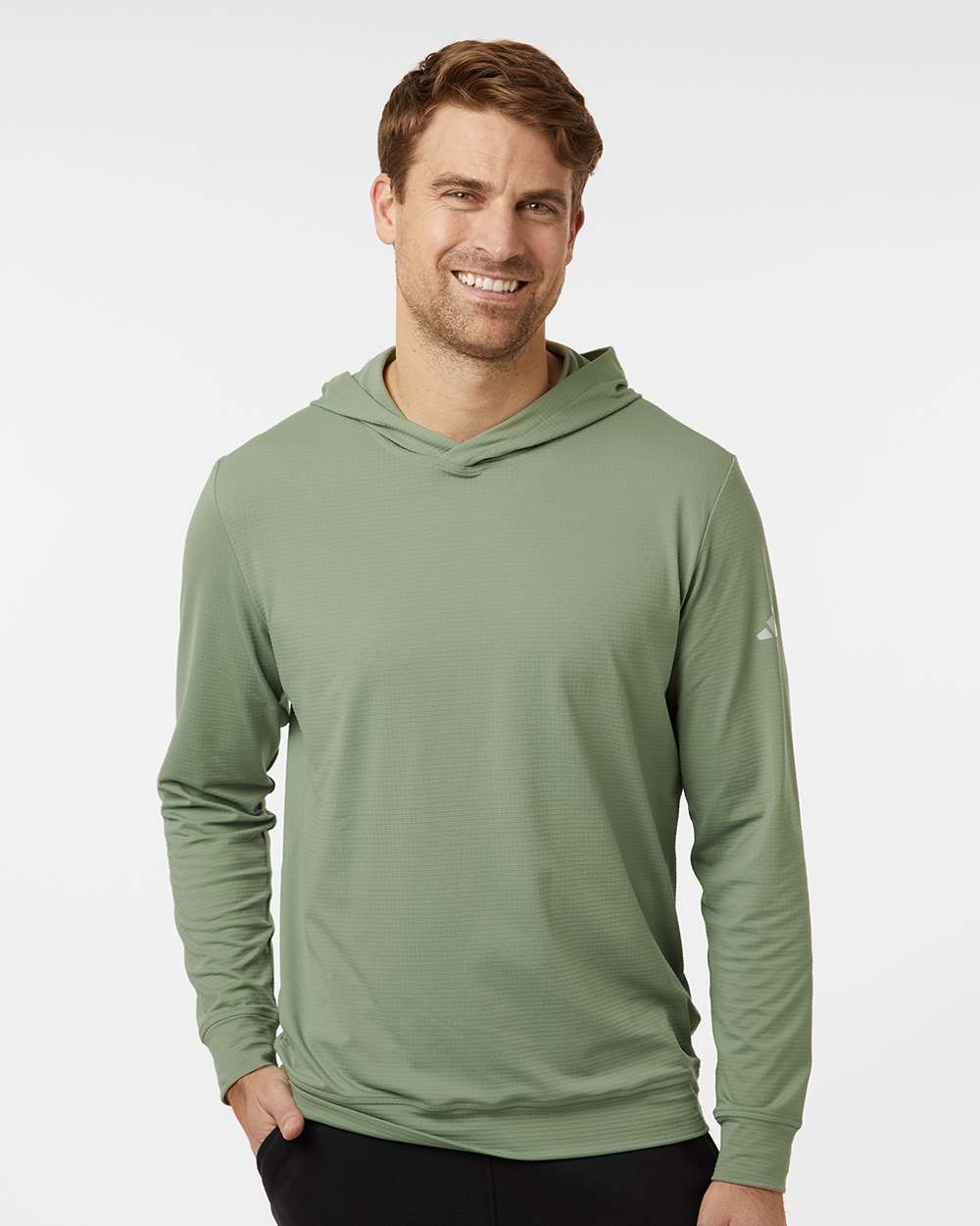 Men's Ultimate365 Elevated Hoodie - OnModelFront - B12253103 - Silver Green