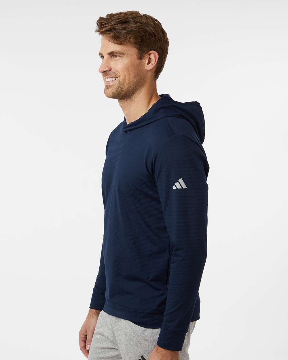 Men's Ultimate365 Elevated Hoodie - OnModelSide - B12253653 - Collegiate Navy