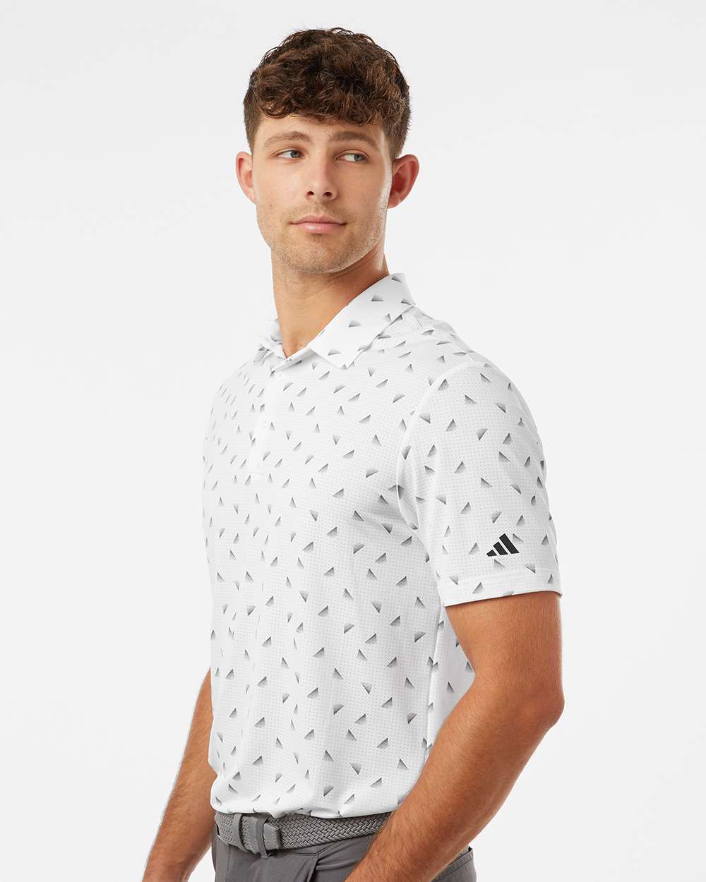 Men's Ultimate365 Mesh Polo - OnModelSide - B12553503 - White/ Black