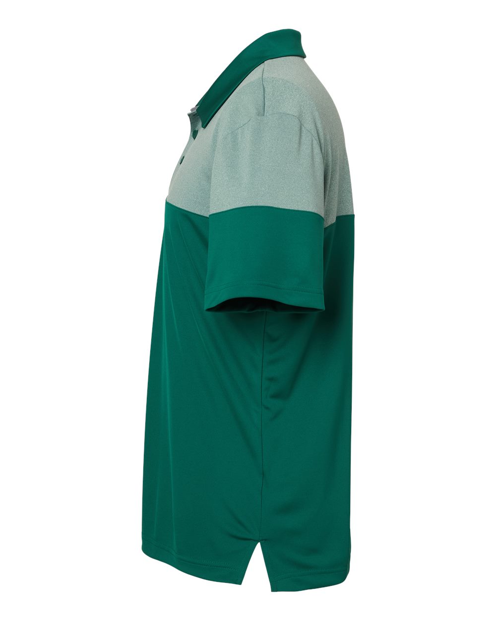 Men's Heathered 3-Stripes Colorblocked Polo - DirectSide - B18353604 - Collegiate Green