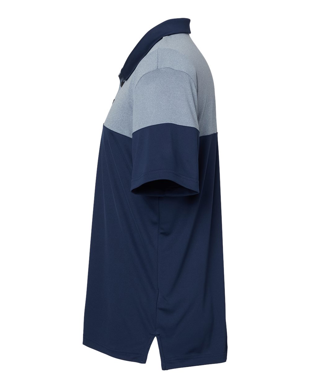Men's Heathered 3-Stripes Colorblocked Polo - DirectSide - B18353654 - Collegiate Navy/ Mid Grey