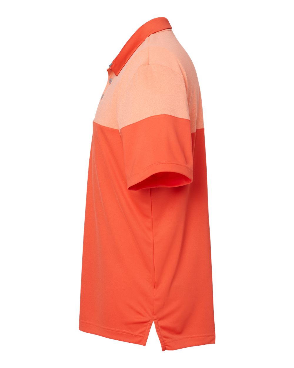 Men's Heathered 3-Stripes Colorblocked Polo - DirectSide - B18353663 - Blaze Orange/ Vista Grey