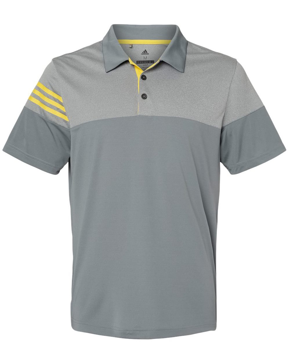 Men's Heathered 3-Stripes Colorblocked Polo - styleImage
