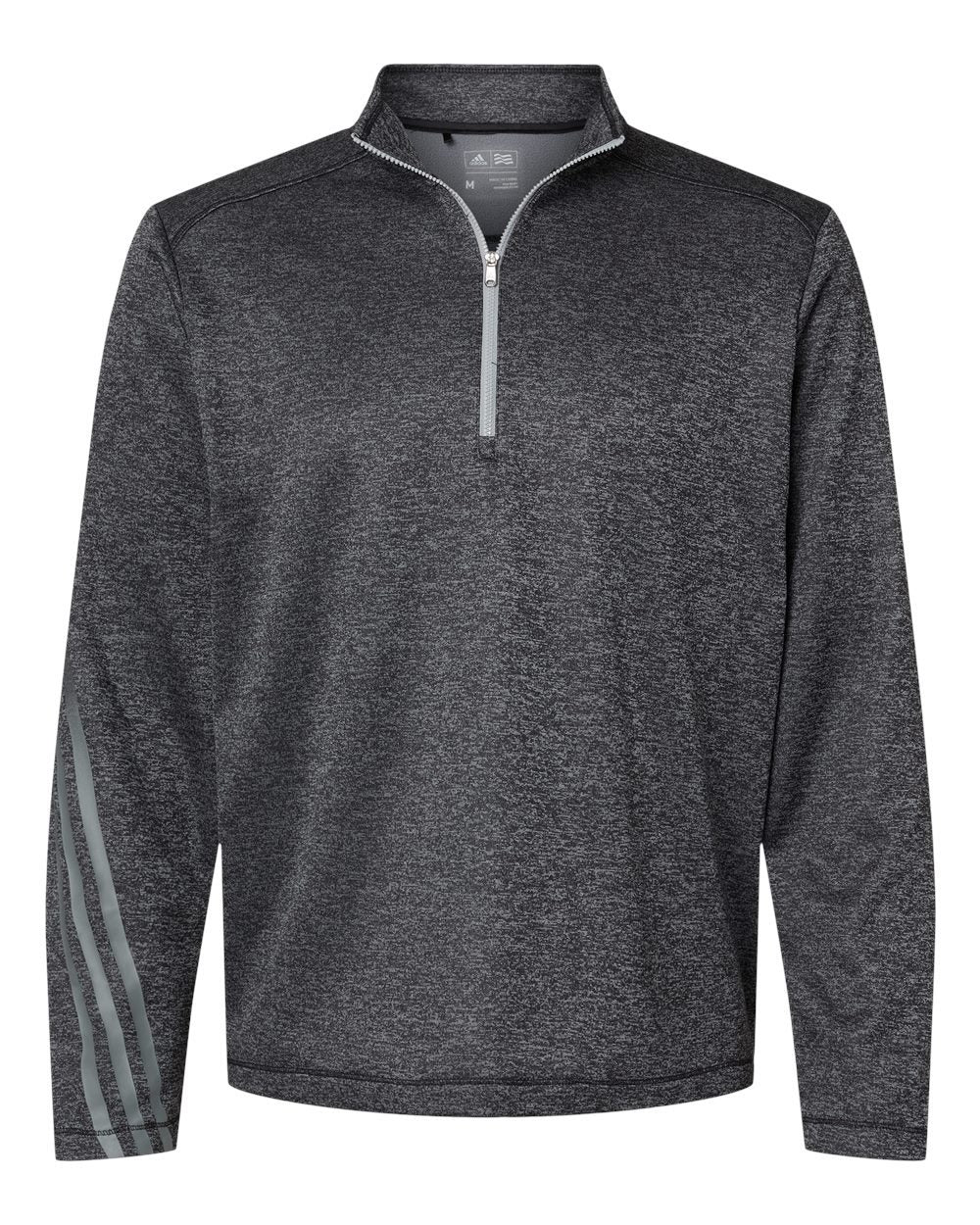 Men's Brushed Terry Heathered Quarter-Zip Pullover - styleImage
