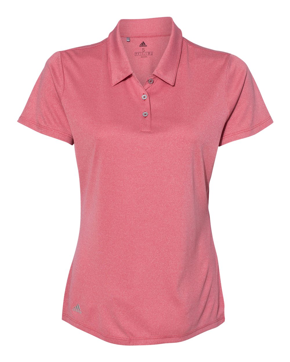 Women's Heathered Polo - Front - B80953703 - Power Red Heather