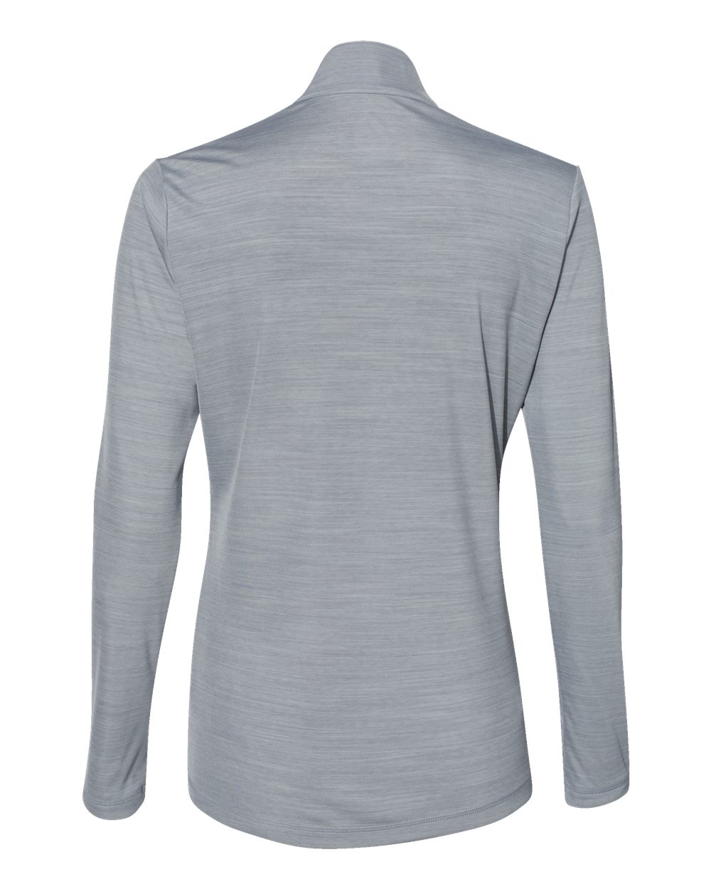 Women's Lightweight Mélange Quarter-Zip Pullover - Back - B00853583 - Mid Grey Melange