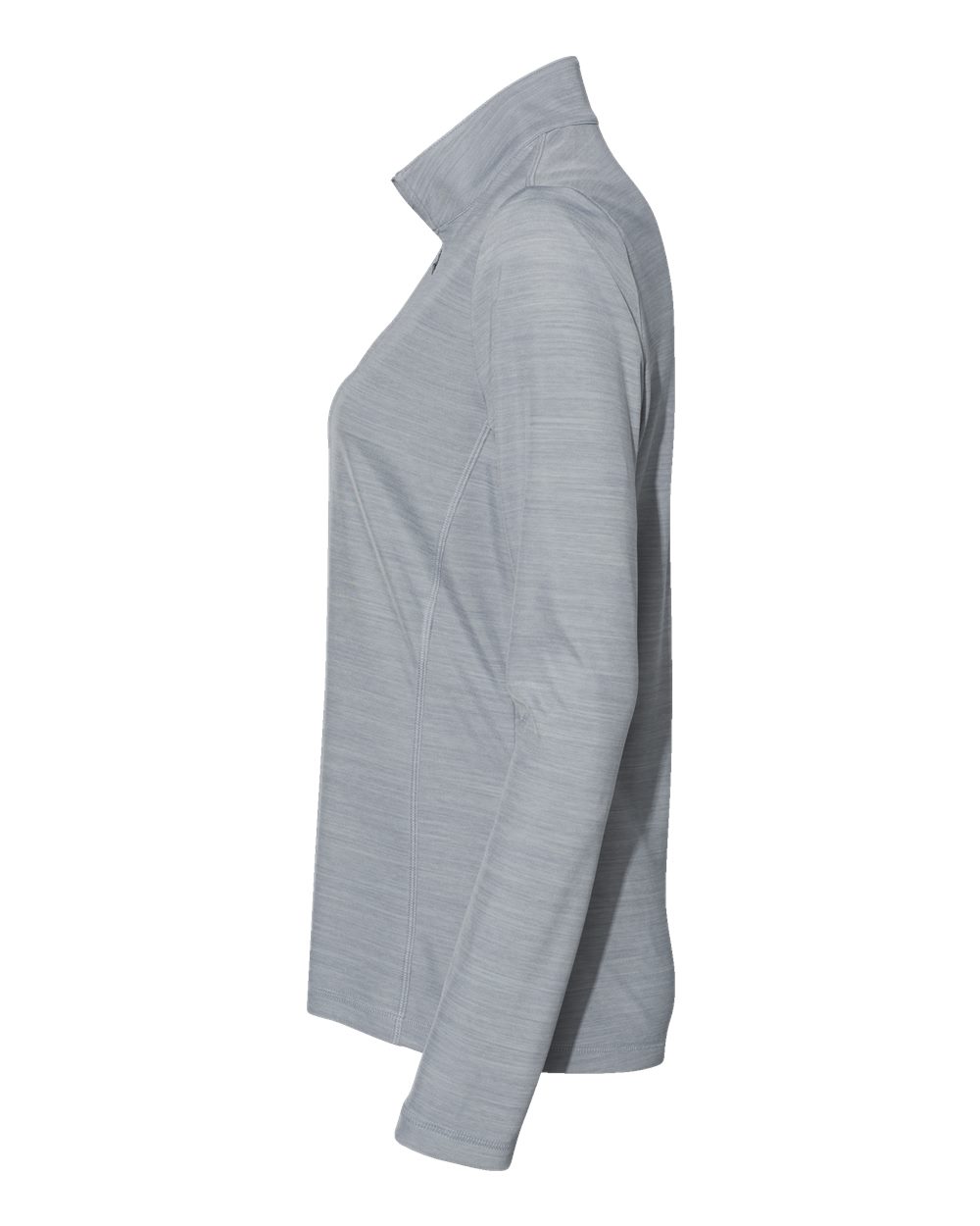 Women's Lightweight Mélange Quarter-Zip Pullover - DirectSide - B00853583 - Mid Grey Melange