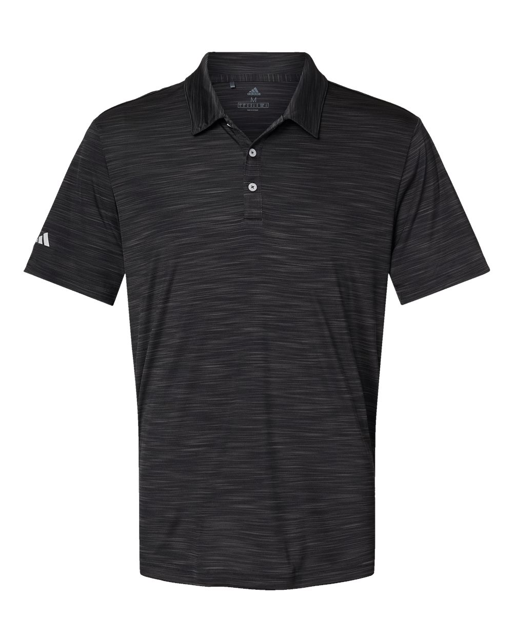 Men's Mélange Polo - Front - B00953503 - Black Melange