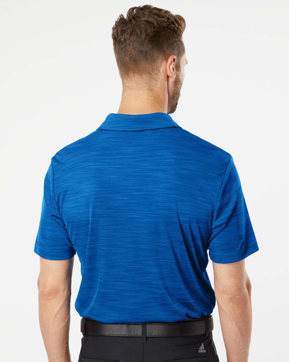 Men's Mélange Polo - OnModelBack - B00953753 - Collegiate Royal Melange