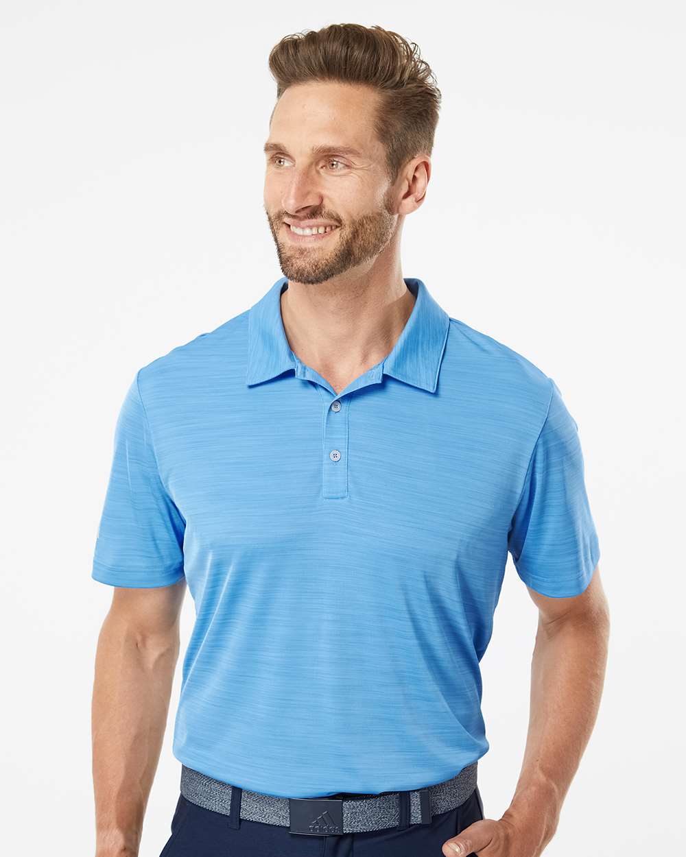 Men's Mélange Polo - OnModelFront - B00953253 - Lucky Blue Melange