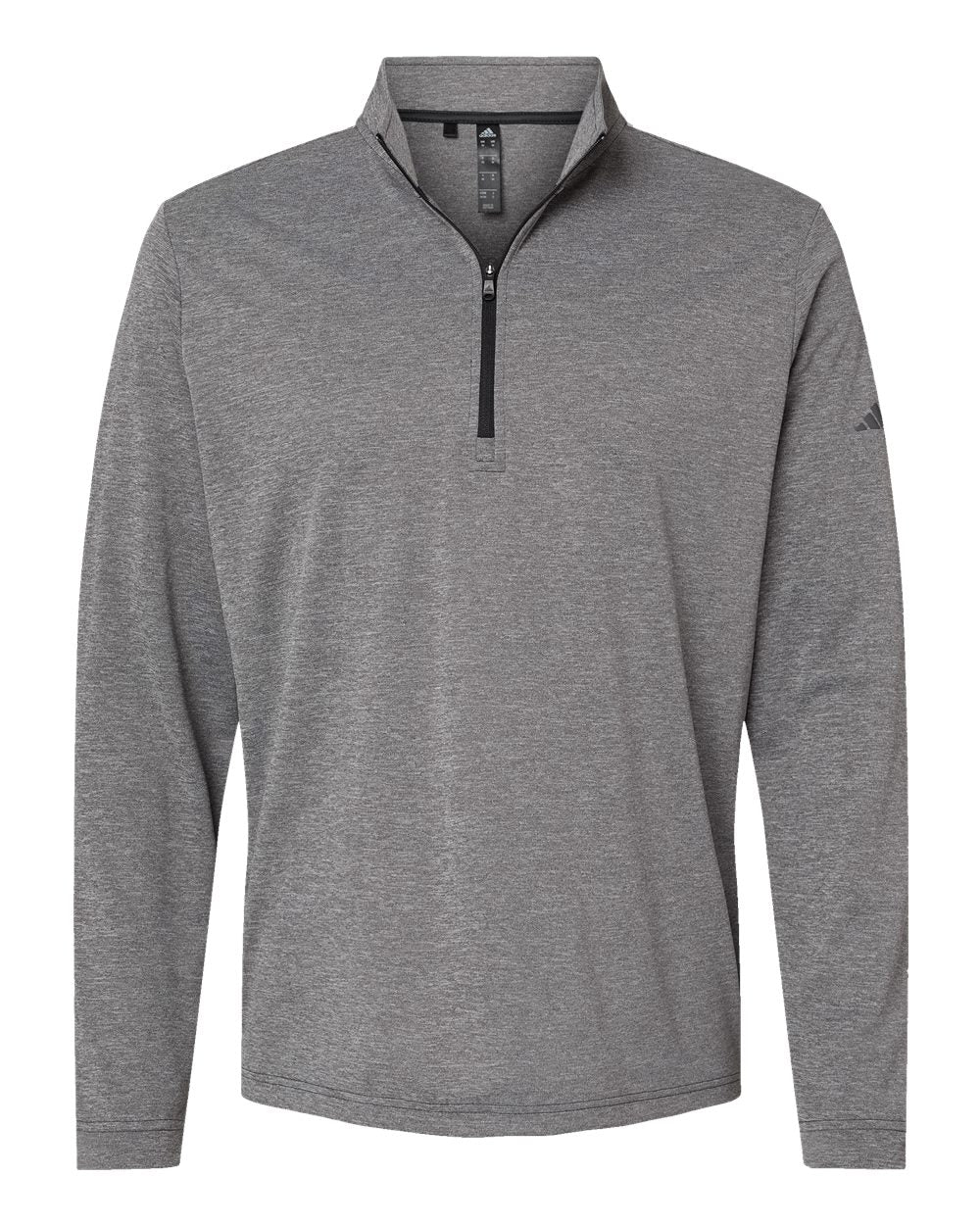 Men's Lightweight Quarter-Zip Pullover - Front - B01153102 - Black Heather