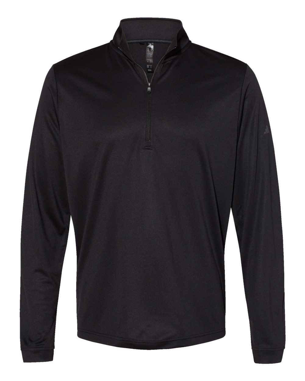 Men's Lightweight Quarter-Zip Pullover - Front - B01153502 - Black