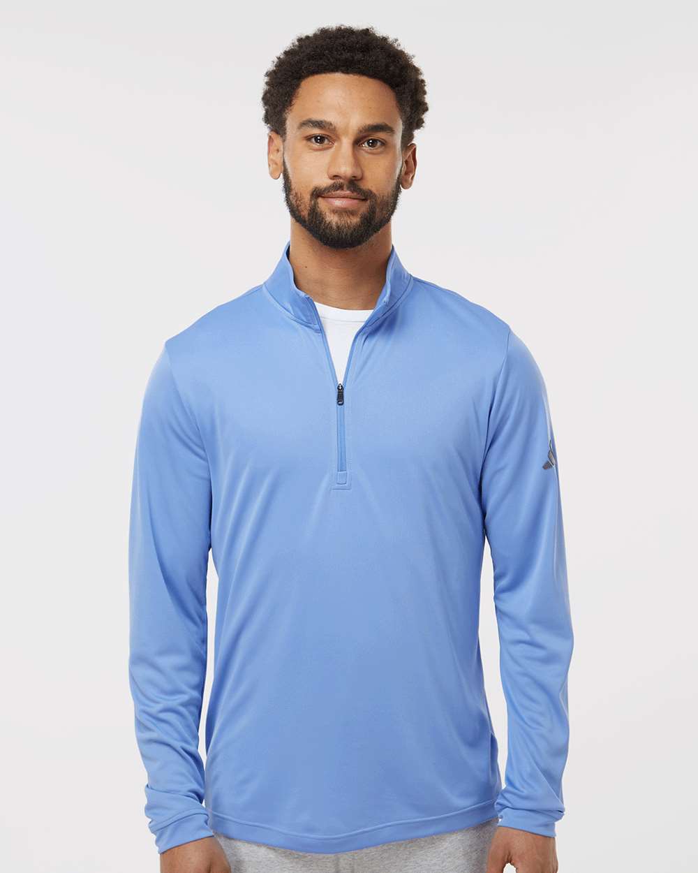 Men's Lightweight Quarter-Zip Pullover - OnModelFront - B01153252 - Blue Fusion