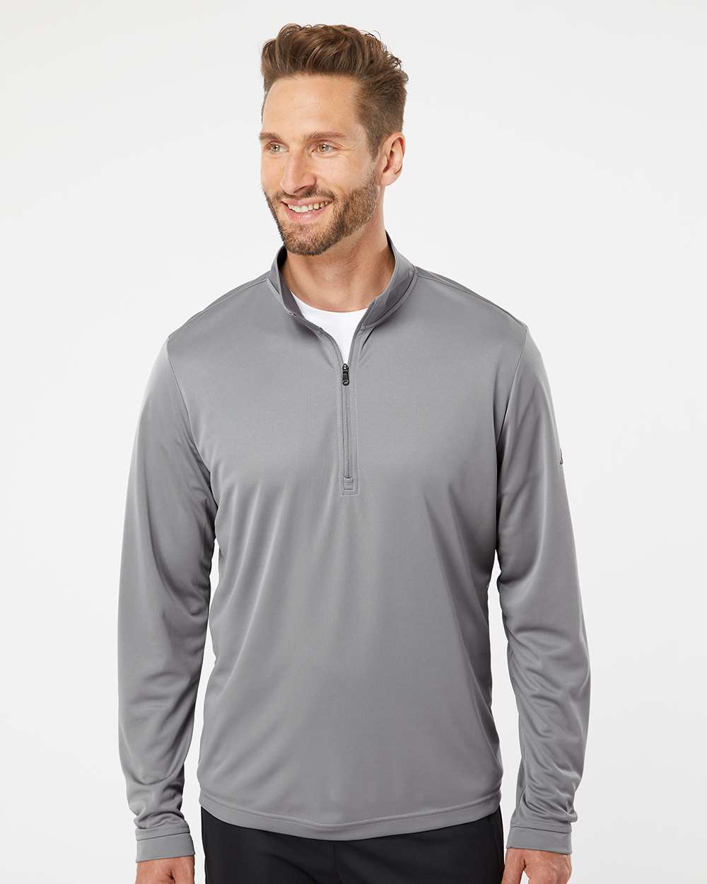 Men's Lightweight Quarter-Zip Pullover - OnModelFront - B01153582 - Grey Three