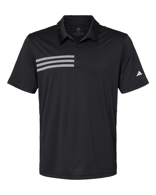 Men's 3-Stripes Chest Polo - Front - B02753503 - Black/ White