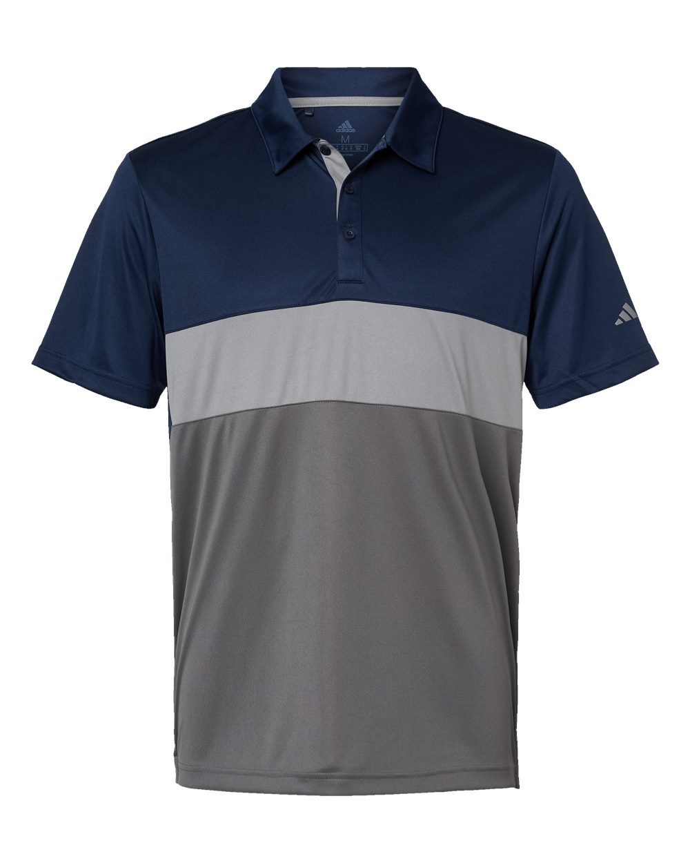 Men's Merch Block Polo - Front - B02953654 - Collegiate Navy/ Grey Three/ Grey Five