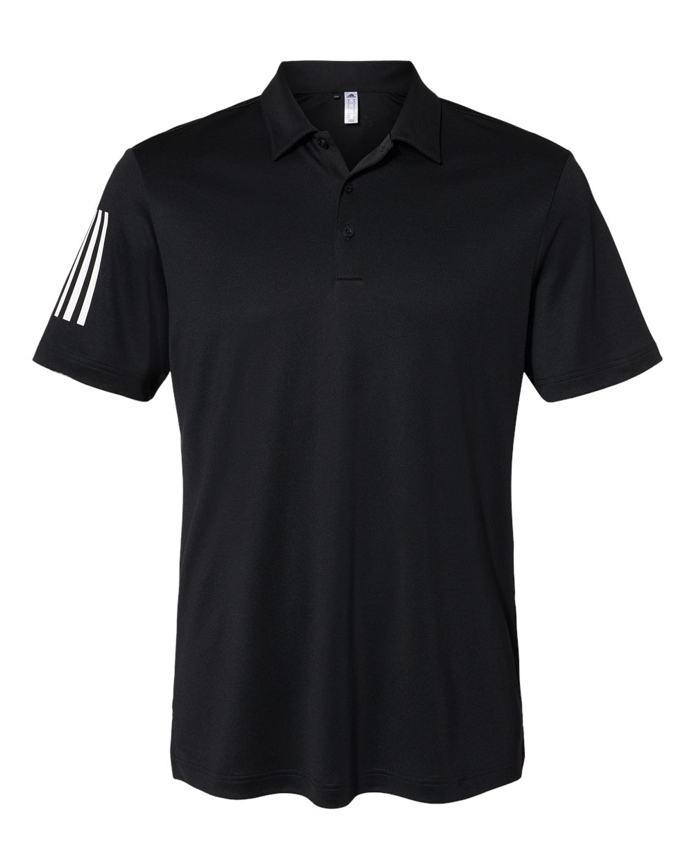 Men's Floating 3-Stripes Polo - Front - B03053503 - Black/ White