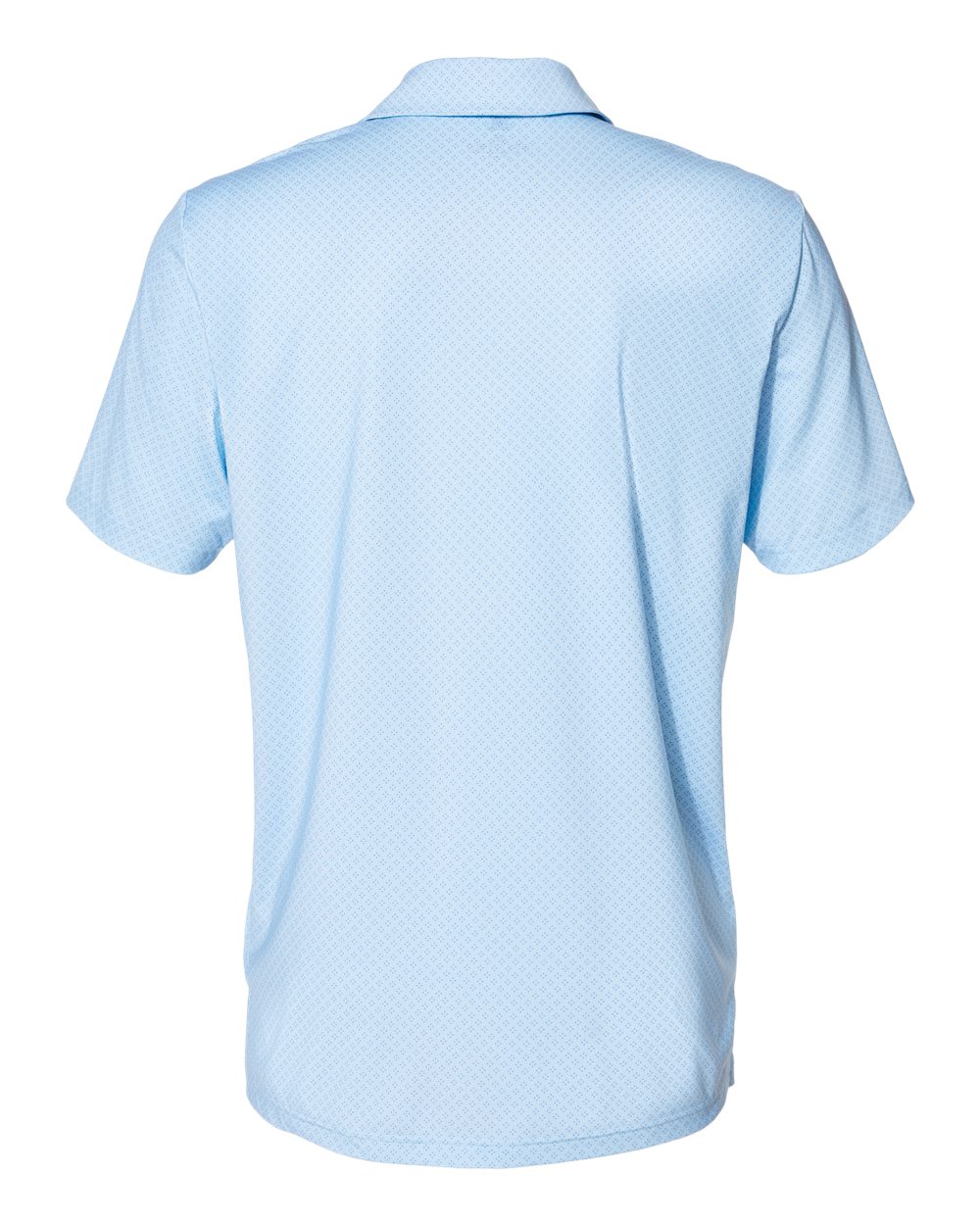 Men's Diamond Dot Print Polo - Back - B03353253 - Glow Blue/ White/ Navy