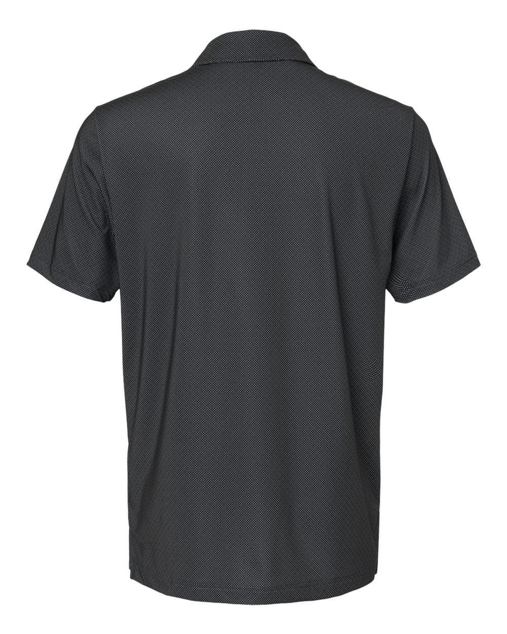 Men's Diamond Dot Print Polo - Back - B03353503 - Black/ White/ Grey Three
