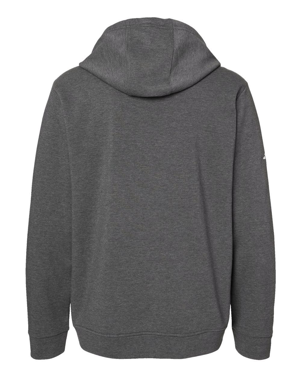Unisex Fleece Hooded Sweatshirt - Back - B03853682 - Dark Grey Heather