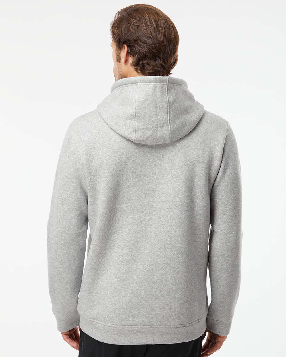 Unisex Fleece Hooded Sweatshirt - OnModelBack - B03853572 - Grey Heather