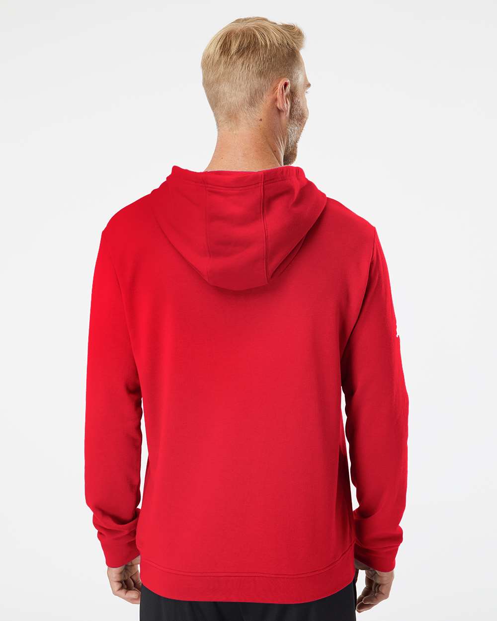 Unisex Fleece Hooded Sweatshirt - OnModelBack - B03853702 - Red