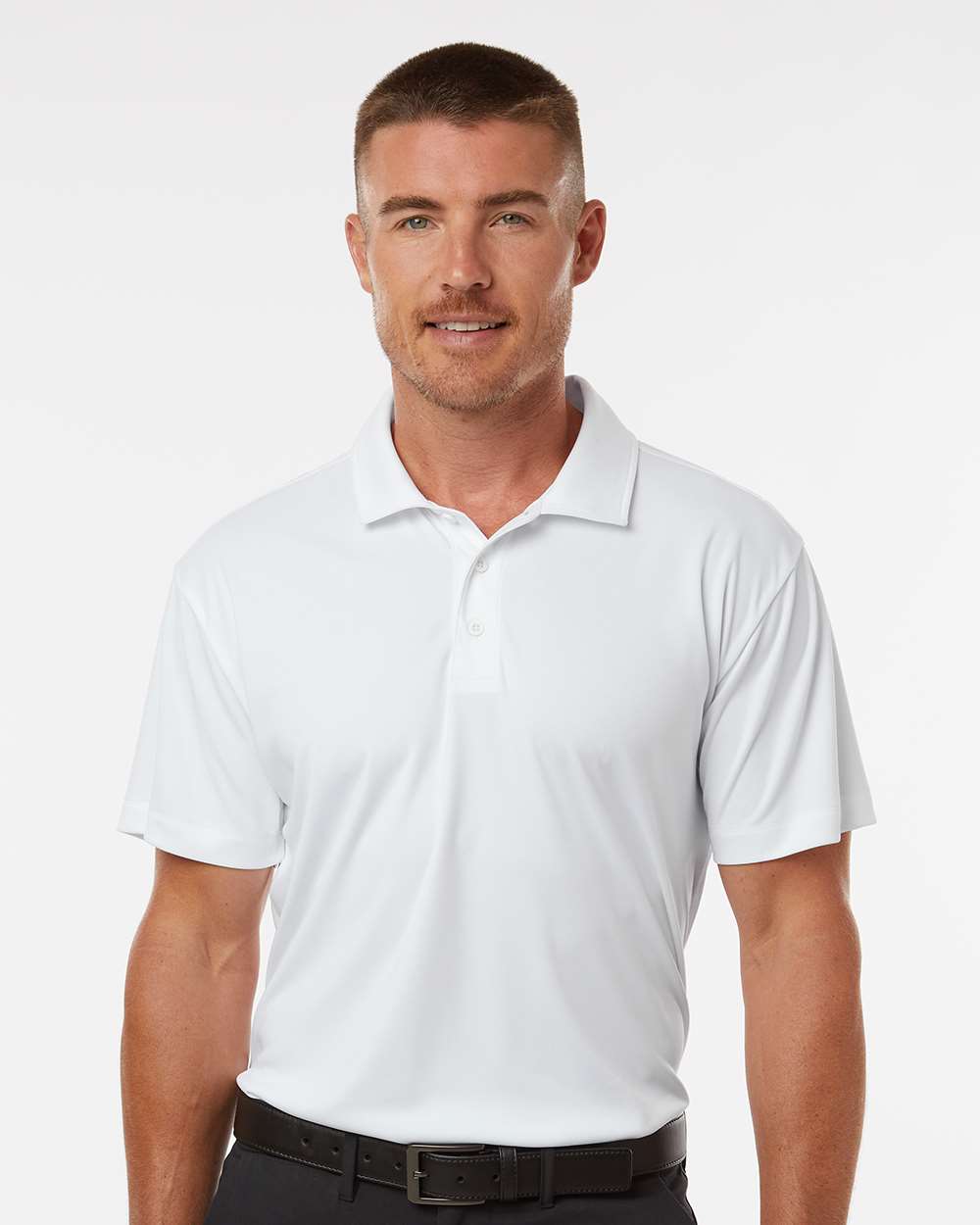 Men's Pro-Lock Performance Polo - OnModelFront - B00196002 - White
