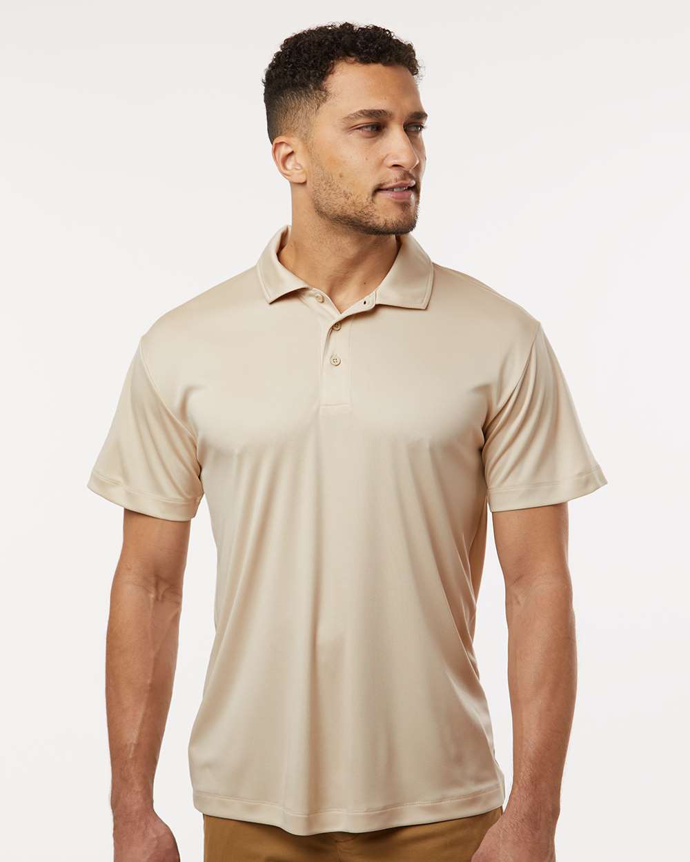 Men's Pro-Lock Performance Polo - OnModelFront - B00196242 - Sand