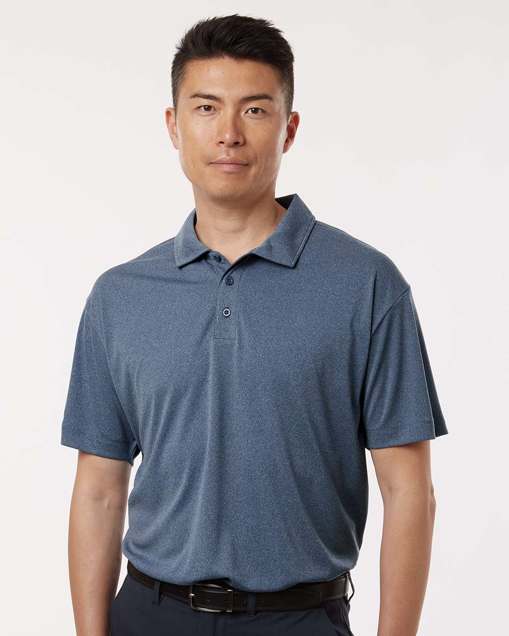 Men's Pro-Lock Performance Polo - OnModelFront - B00196652 - Heather Navy