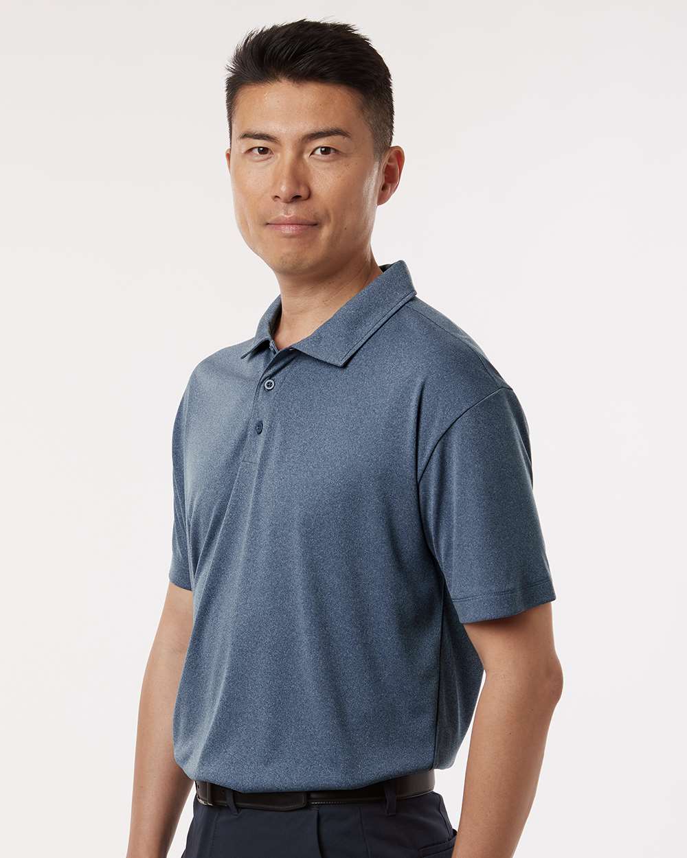 Men's Pro-Lock Performance Polo - OnModelSide - B00196652 - Heather Navy