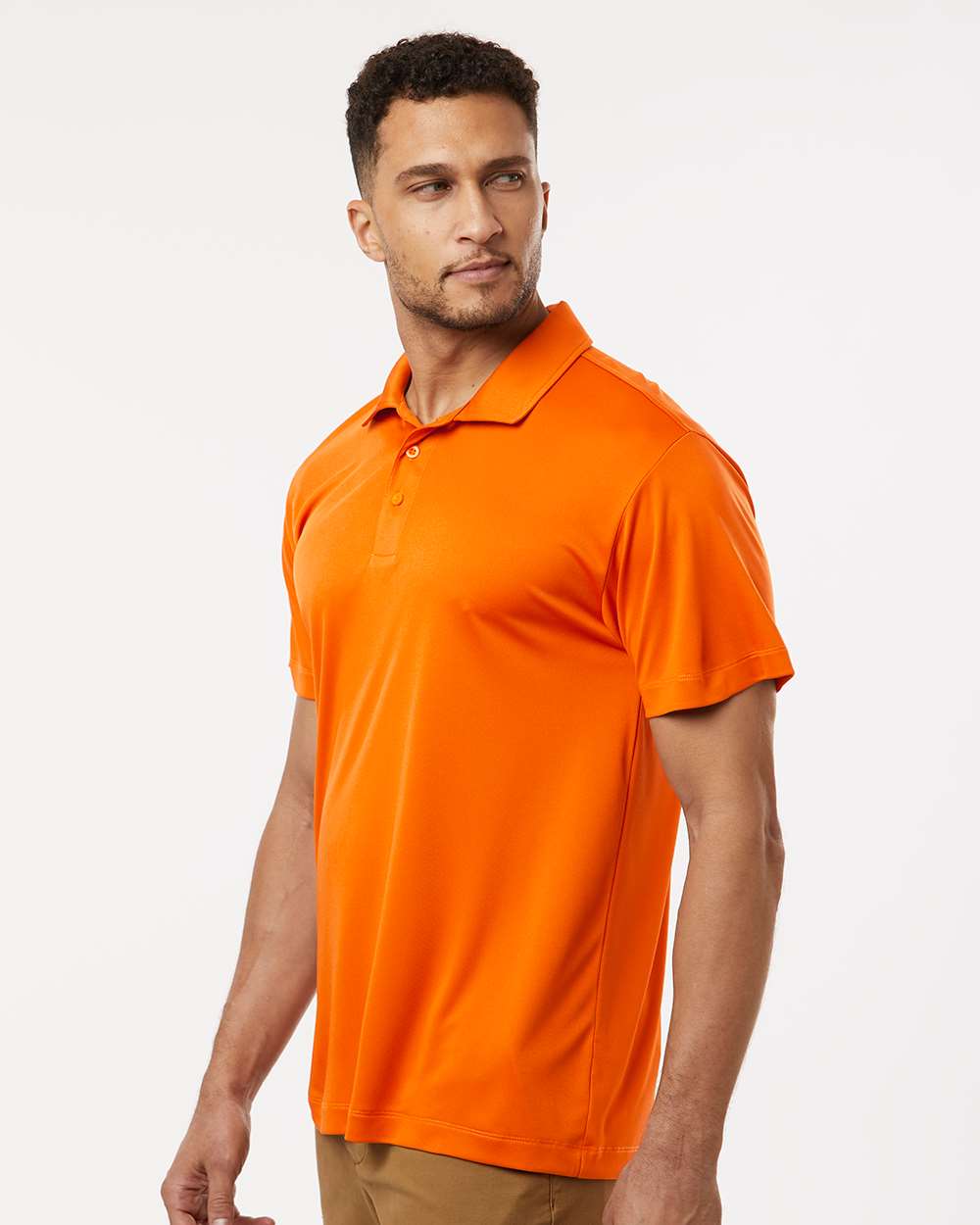 Men's Pro-Lock Performance Polo - OnModelSide - B00196662 - Neon Orange