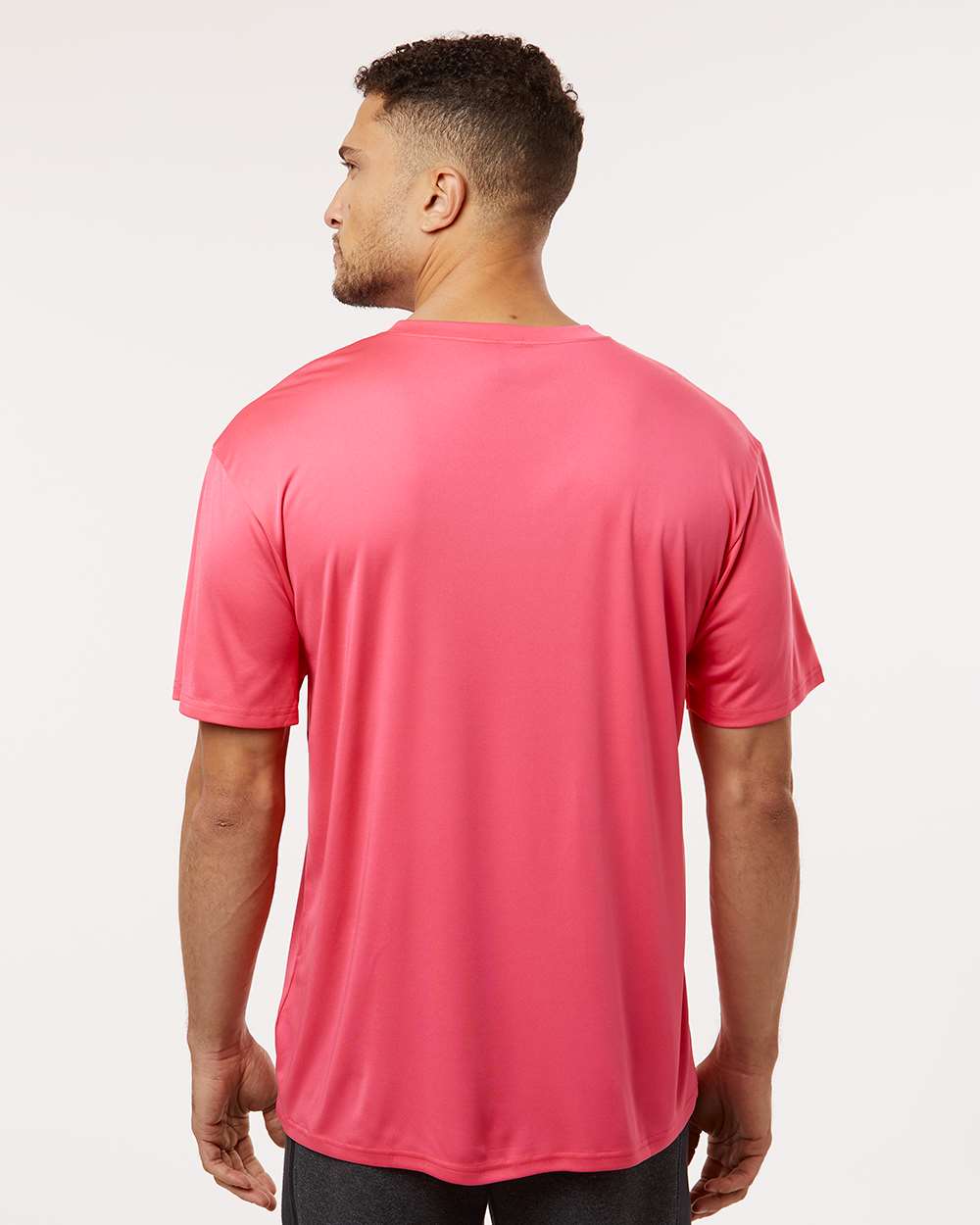 Men's Pro-Lock Performance T-Shirt - OnModelBack - B00396302 - Bright Pink