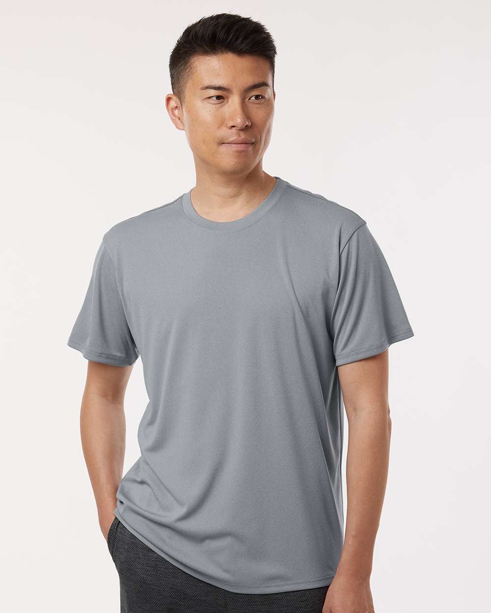 Men's Pro-Lock Performance T-Shirt - OnModelFront - B00396092 - Heather Steel