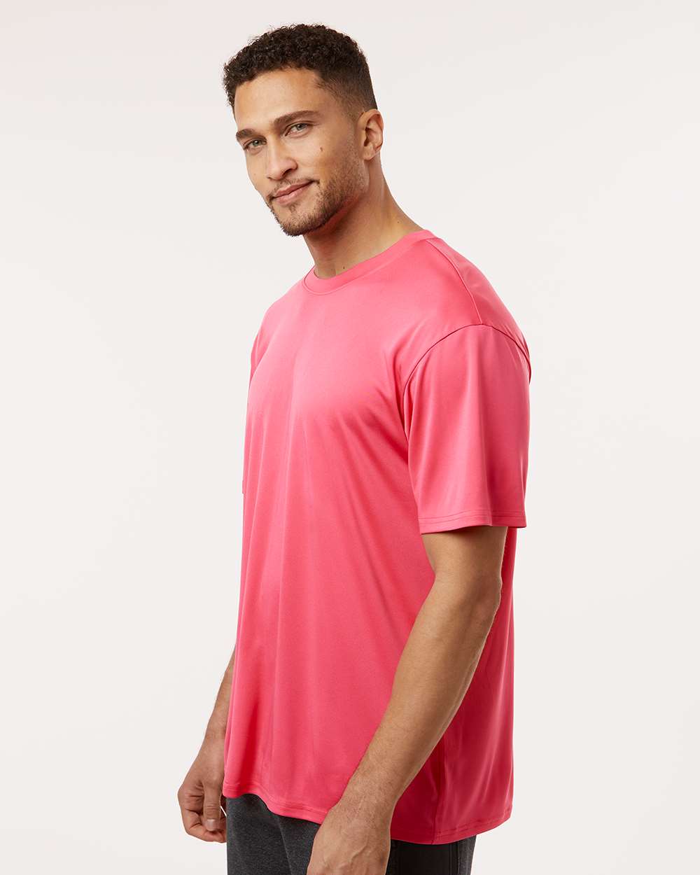 Men's Pro-Lock Performance T-Shirt - OnModelSide - B00396302 - Bright Pink