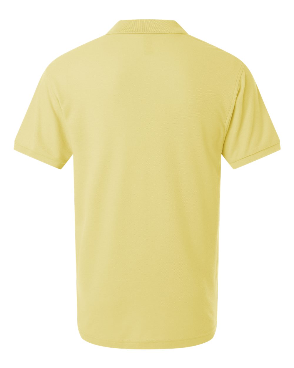 Men's Pique Polo - Back - B00596162 - Light Yellow