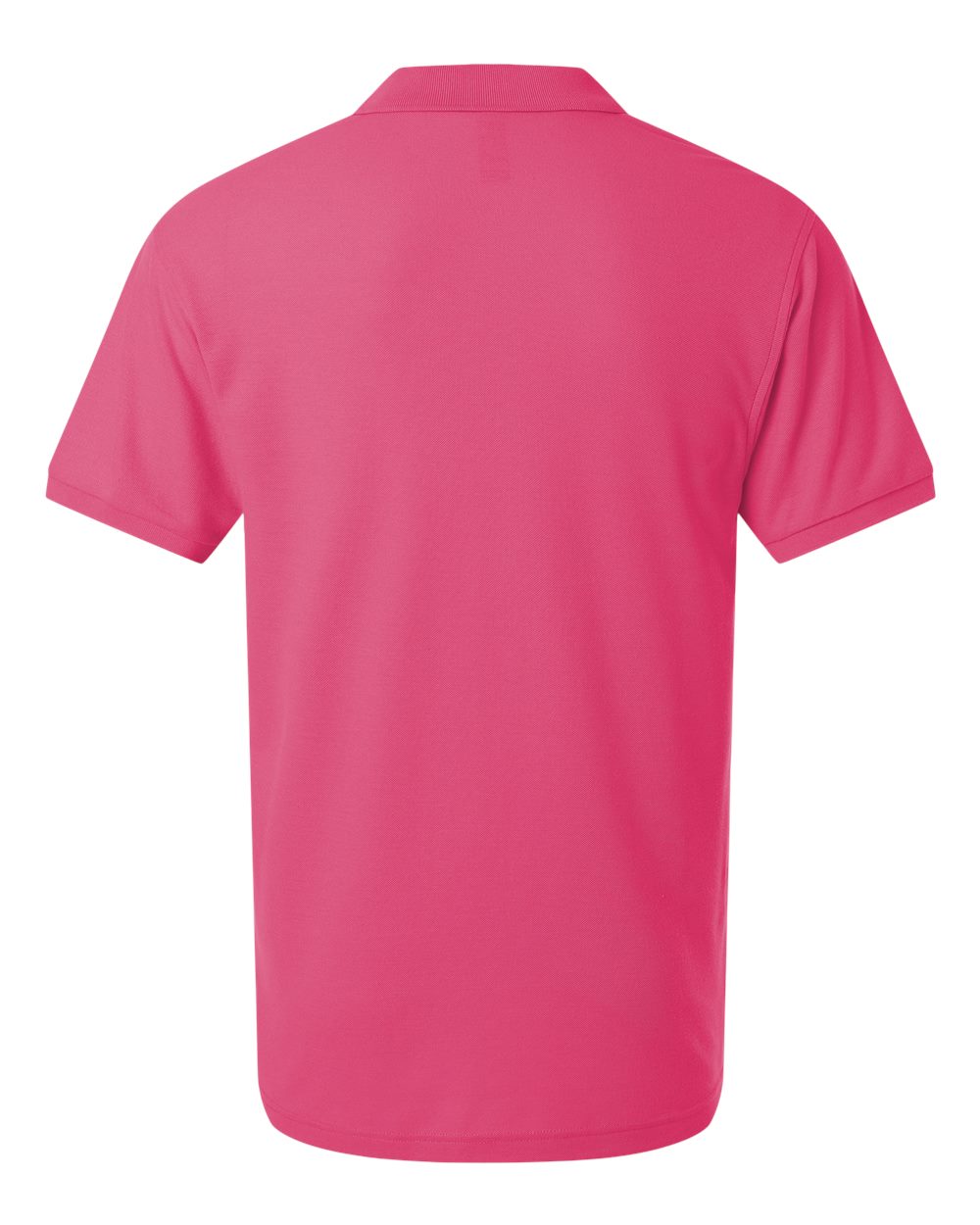 Men's Pique Polo - Back - B00596302 - Bright Pink
