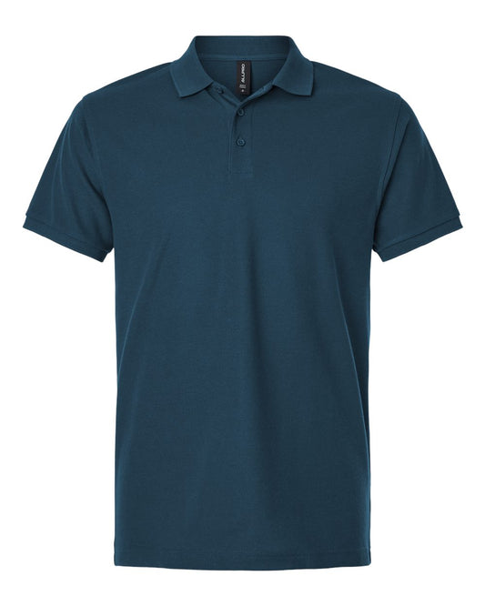 Men's Pique Polo - Front - B00596652 - Atlantic Blue