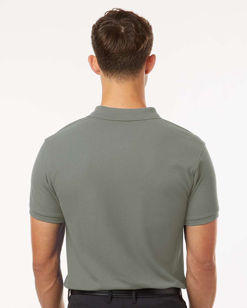 Men's Pique Polo - OnModelBack - B00596092 - Greystone