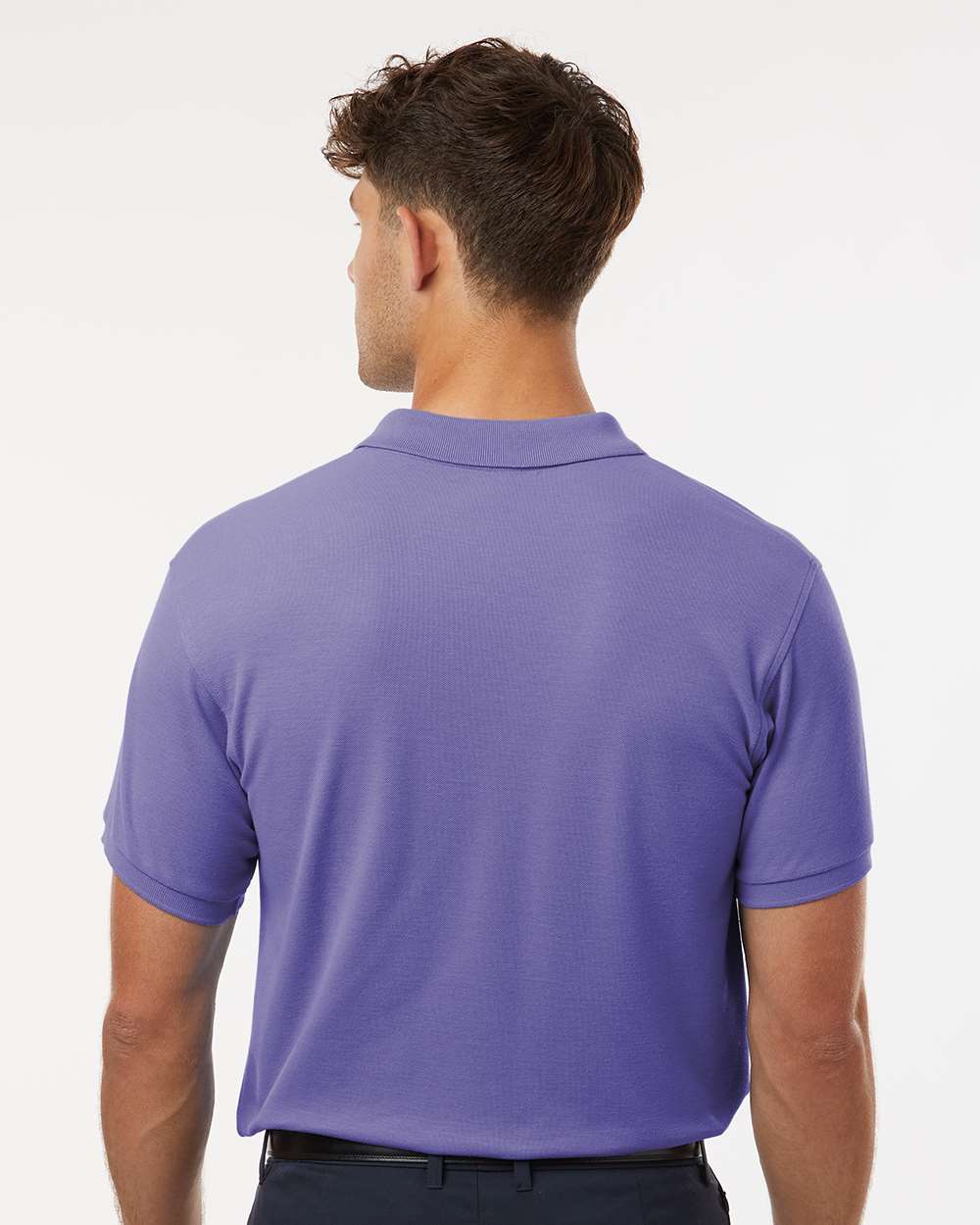 Men's Pique Polo - OnModelBack - B00596262 - Violet