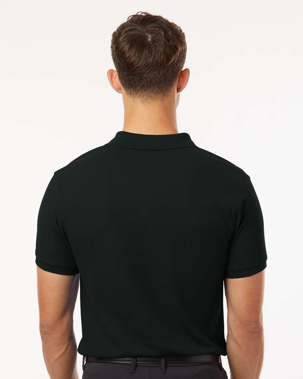 Men's Pique Polo - OnModelBack - B00596502 - Black