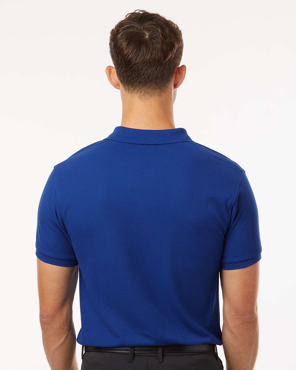 Men's Pique Polo - OnModelBack - B00596752 - Royal