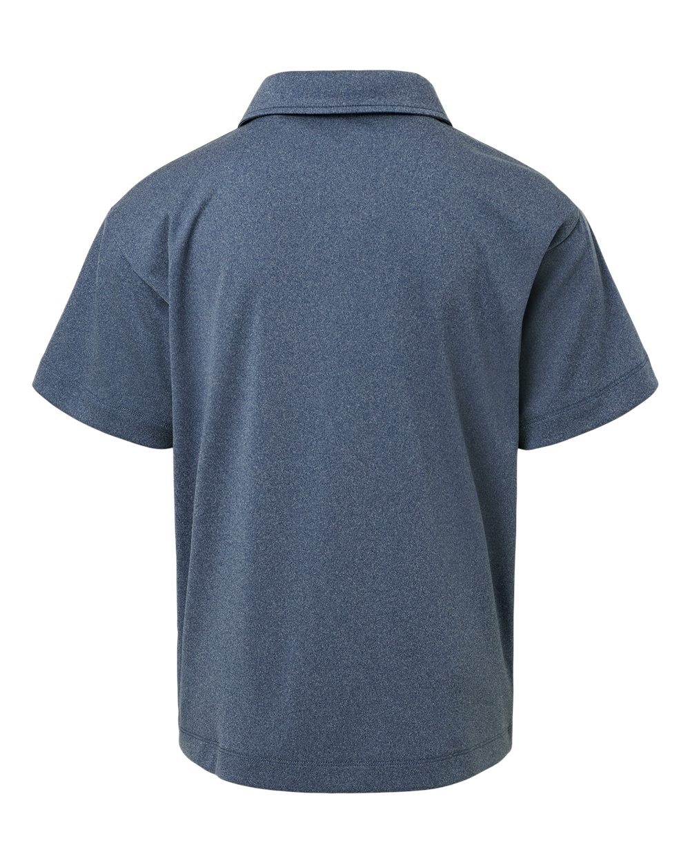 Youth Pro-Lock Performance Polo - Back - B00696652 - Heather Navy