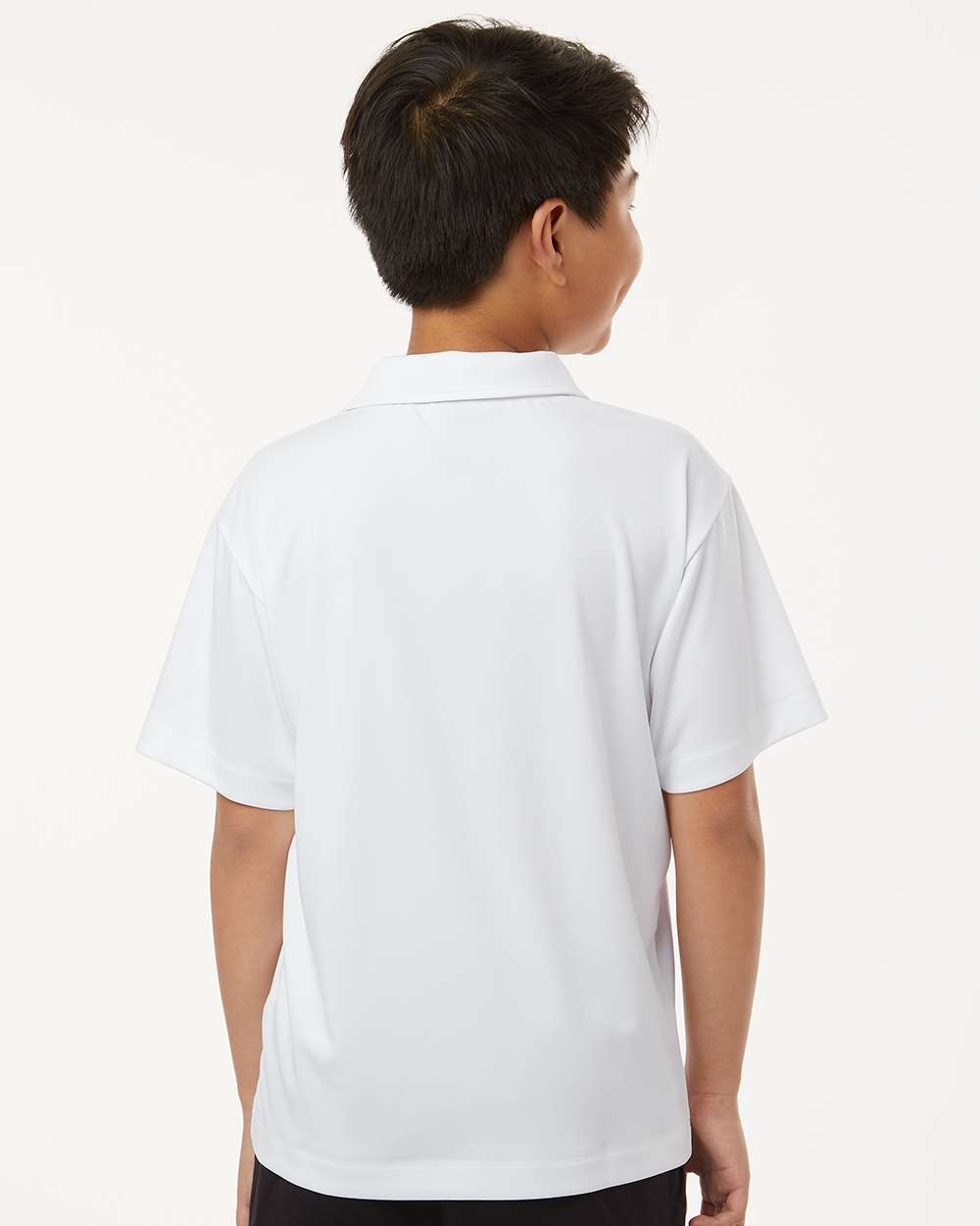 Youth Pro-Lock Performance Polo - OnModelBack - B00696002 - White