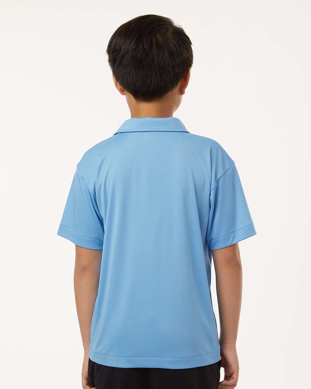 Youth Pro-Lock Performance Polo - OnModelBack - B00696252 - Carolina Blue