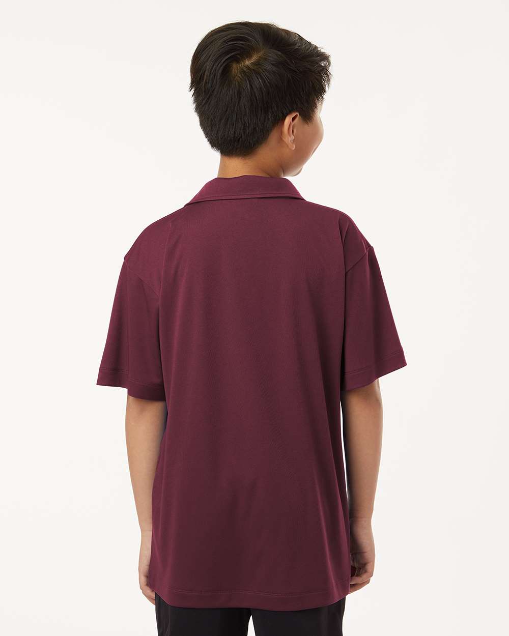 Youth Pro-Lock Performance Polo - OnModelBack - B00696532 - Maroon