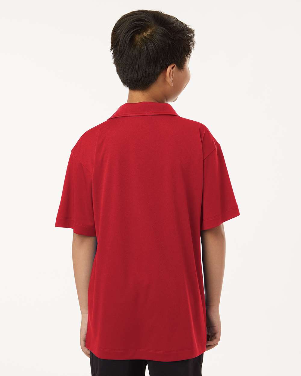 Youth Pro-Lock Performance Polo - OnModelBack - B00696702 - Red