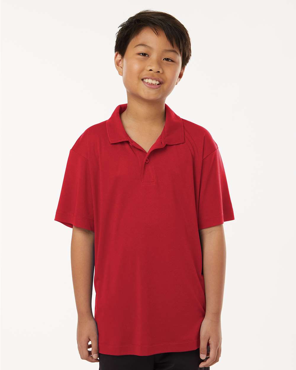 Youth Pro-Lock Performance Polo - OnModelFront - B00696702 - Red