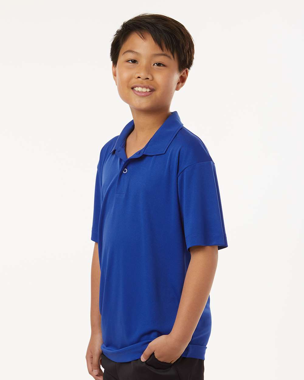 Youth Pro-Lock Performance Polo - OnModelSide - B00696752 - Royal